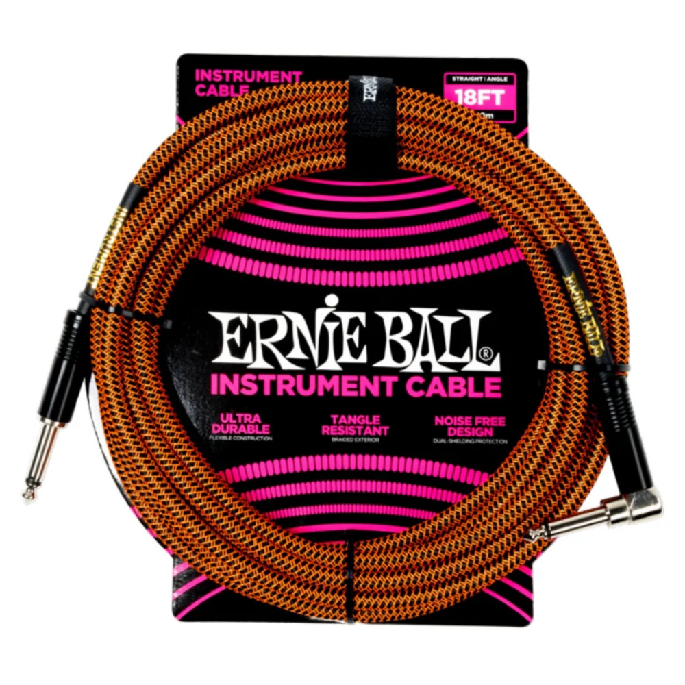 ERNIE BALL Enstrüman Kablosu 18Ft - Turuncu